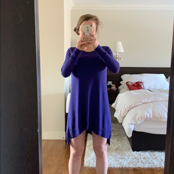 2/50$ Eileen Fisher merino blue Wool dress. - Picture 2 of 8